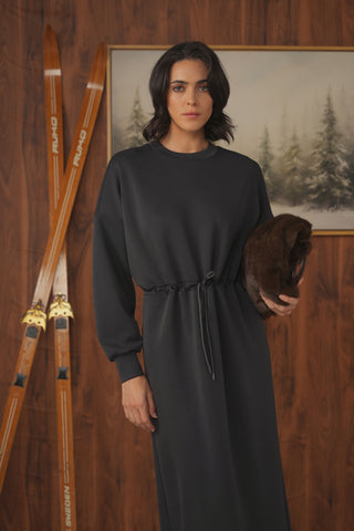 point cinch waist dress