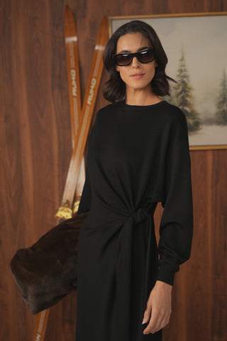 point side tie dress