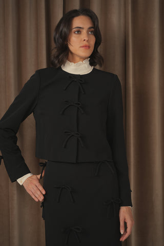 ceremony bow cropped jacket