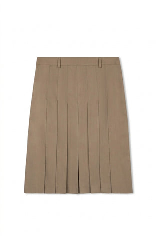 point short pleated skirt