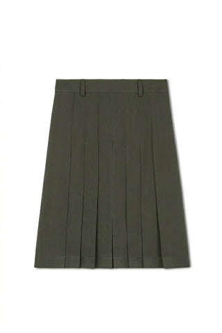 point short pleated skirt
