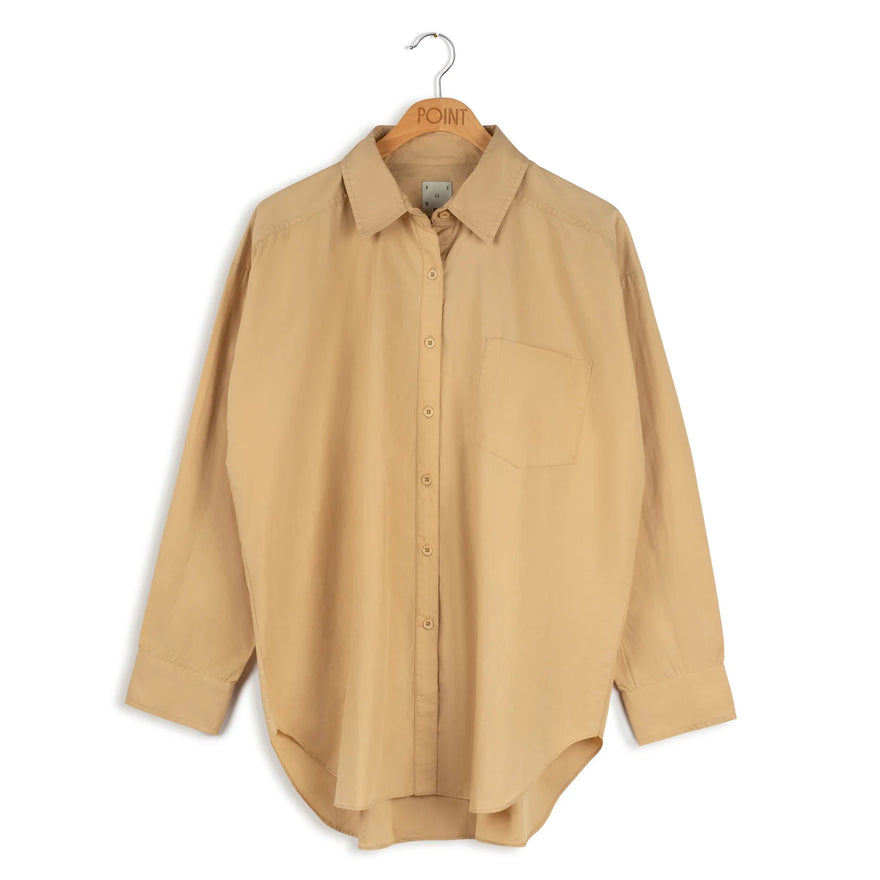 Point Poplin Button Up