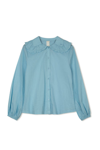 km ruffle neck blouse