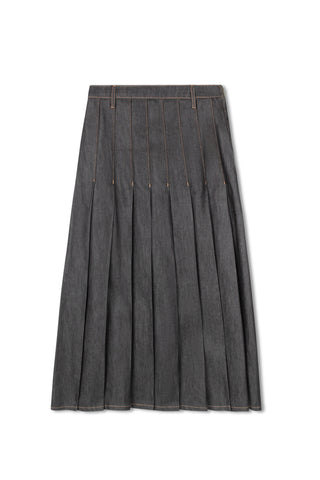 HD Box Pleated Maxi Skirt