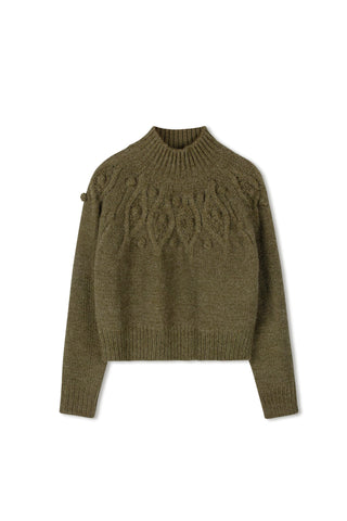 KM Pom Pom Fairisle Turtleneck Sweater