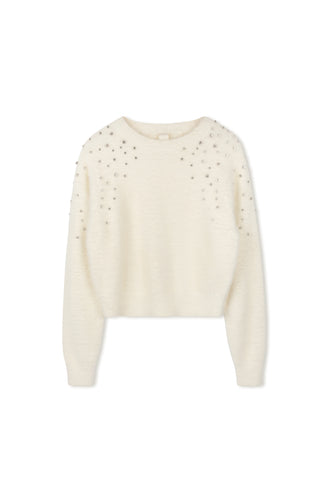KM Embellished Crewneck Sweater