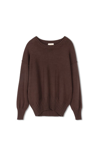 Cinnamon Oversized Crewneck Sweater