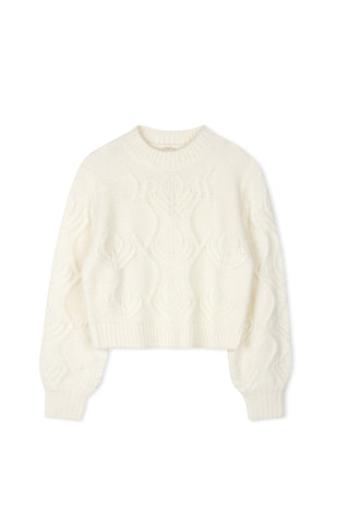 KM Flower Stitch Sweater