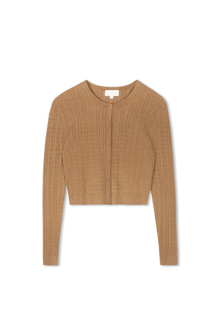 cinnamon cable cardi