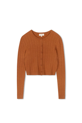 cinnamon cable cardi