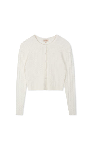 cinnamon cable cardi