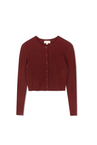 cinnamon cable cardi