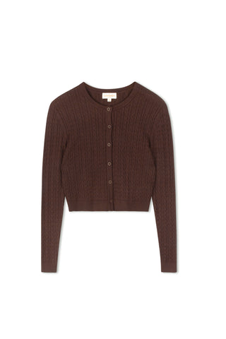 cinnamon cable cardi