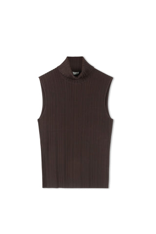 Point Sleeveless Turtleneck