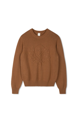 KM Crest Embroidery Crewneck Sweater