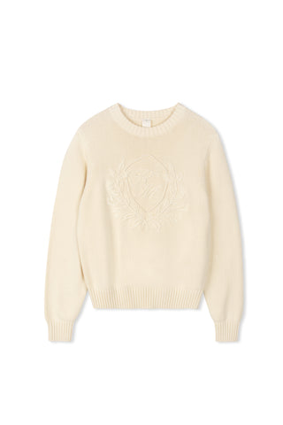 KM Crest Embroidery Crewneck Sweater