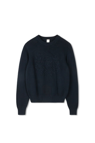 KM Crest Embroidery Crewneck Sweater