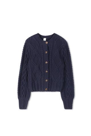 KM Mixed Cable Cardigan