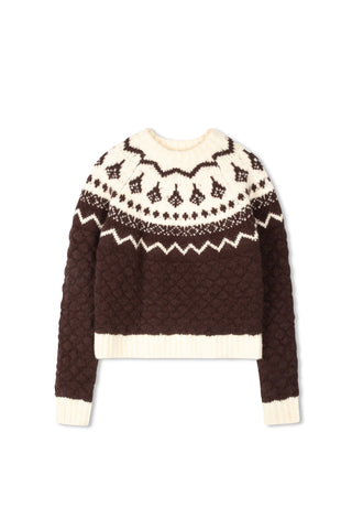 KM Fairisle Quilted Cardigan