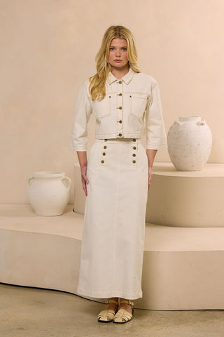 hd button sailor skirt