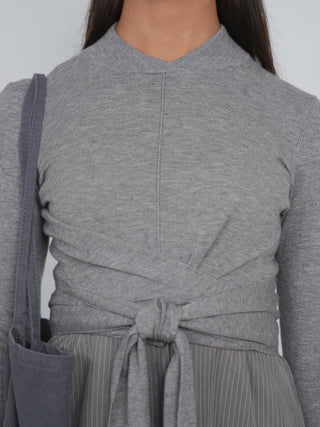 Point Mandarin Wrap Top