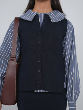 Point Knit Hi Lo Vest