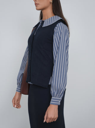 Point Knit Hi Lo Vest