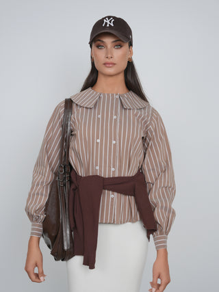 Point Double Breasted Button Up