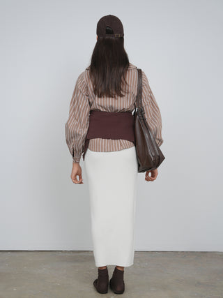 Point Knit Maxi Skirt