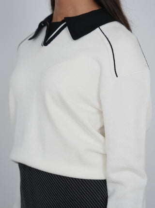 Point Polo Sweater