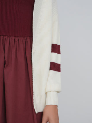 Point Chunky Knit Oversized Sweater