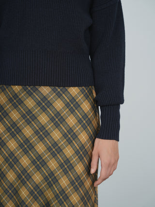 Point Chunky Knit V-neck Sweater