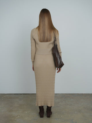 Point Metallic Knit Dress