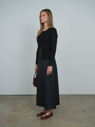 Point Satin A-line Slip Dress