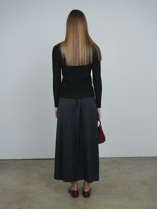 Point Satin A-line Slip Dress