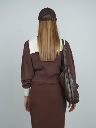 Point Chunky Knit Sailor Sweater