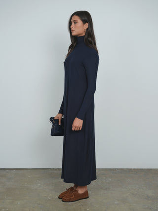 Point A-line Turtleneck Dress