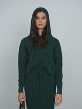 Point Brushed Cable Hoodie