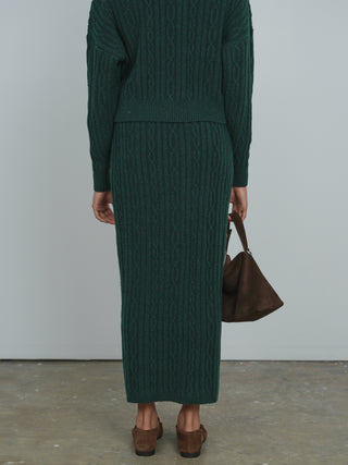 Point Brushed Cable Skirt