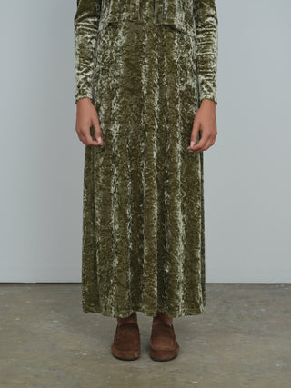 Point Velvet Column Dress