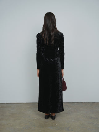 Point Velvet Straight Skirt