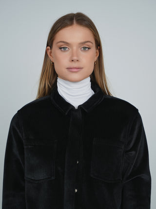 Point Ribbed Velour Jacket