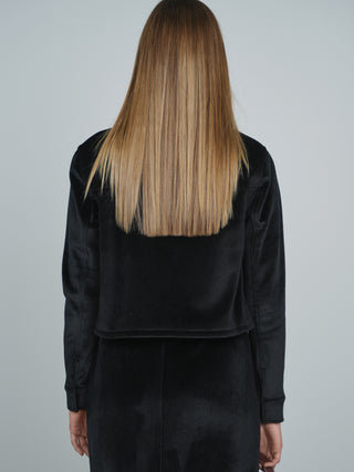 Point Ribbed Velour Jacket