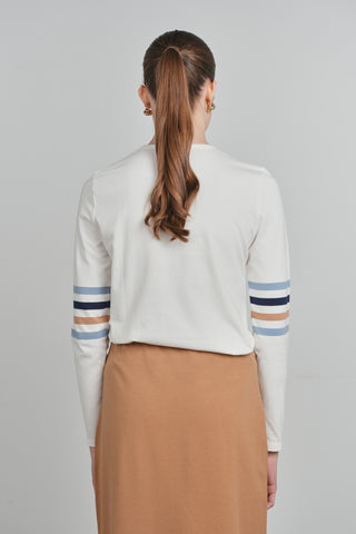 Point Sleeve Stripe Tee