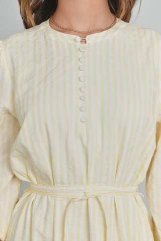 POINT PUFF SLEEVE DRESS