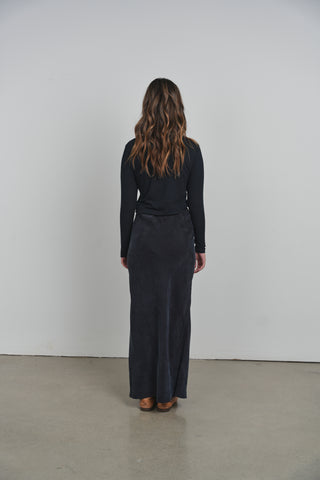 POINT BRUSHED STRAIGHT SKIRT