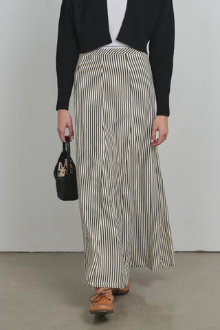 POINT GORED LINEN SKIRT