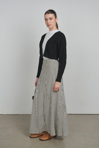 POINT GORED LINEN SKIRT