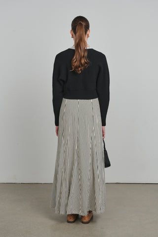 POINT GORED LINEN SKIRT