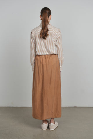 POINT BRUSHED A-LINE SKIRT